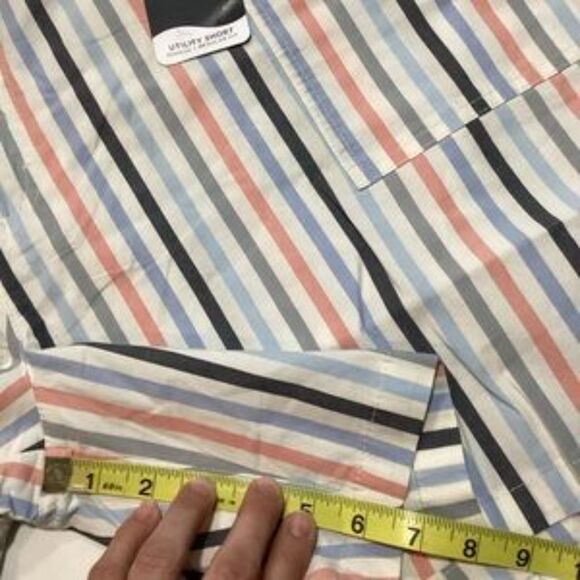 Lee | Women's Plus Size 22M Regular Fit Mid Rise striped Utility Shorts - Picture 12 of 12